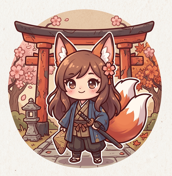 Chibi Kitsune Ronin